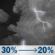 Tonight: A slight chance of showers and thunderstorms between 7pm and 8pm, then a chance of showers and thunderstorms between 8pm and 1am. Mostly cloudy, with a low around 59. North wind 5 to 8 mph. Chance of precipitation is 30%. New rainfall amounts less than a tenth of an inch possible. Tonight: Slight Chance Showers And Thunderstorms then Chance Showers And Thunderstorms