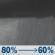 Tuesday Night: Rain showers and patchy fog. Cloudy, with a low around 55. Northeast wind around 14 mph, with gusts as high as 24 mph. Chance of precipitation is 80%. New rainfall amounts between a half and three quarters of an inch possible. Tuesday Night: Rain Showers