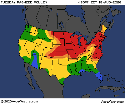Pollen Count Map by AccuWeather